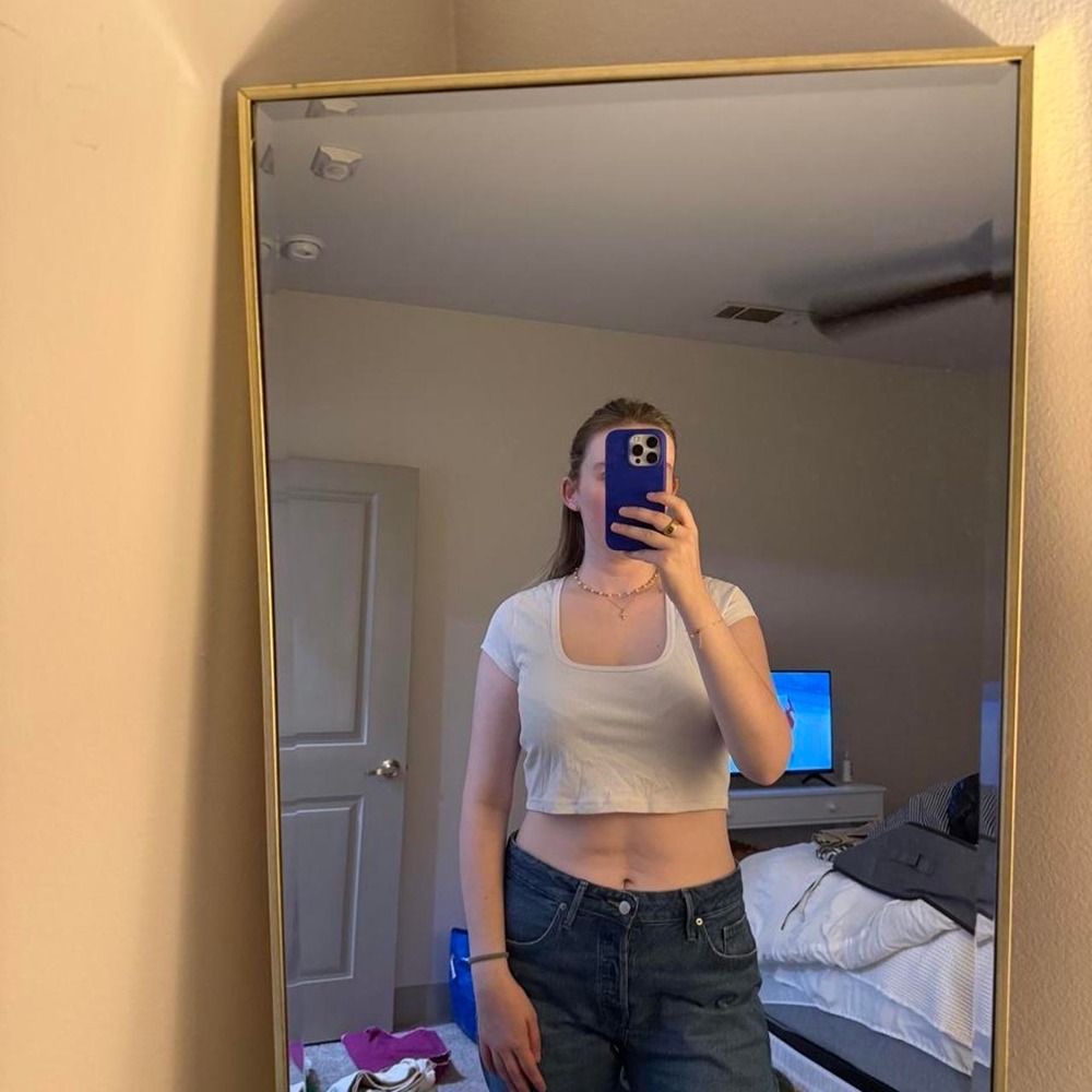 Outdoor Voices White Crop Top